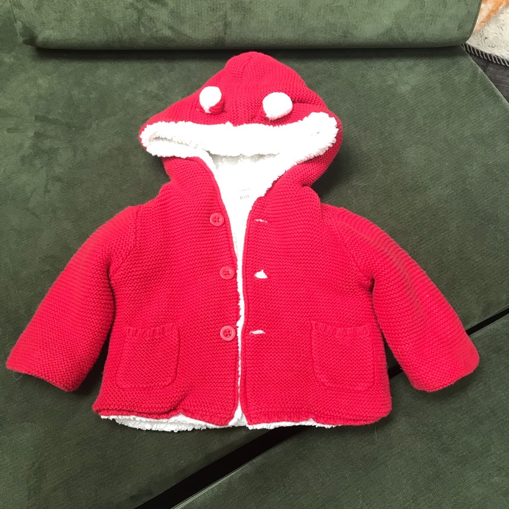 Infant faux fur lined sweater